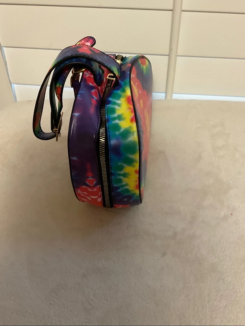 Tie-Dye Round Crossbody Bag in Multicolor